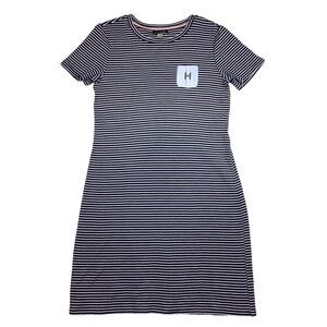 Tommy Hilfiger Blue White Stripe Short Sleeve T Shirt Shift Dress Women S Preppy